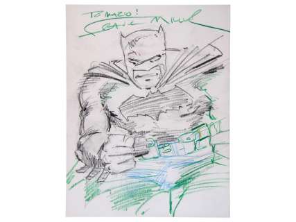 Frank Miller - Original Batman Sketch, Signed | Weiss Auctions