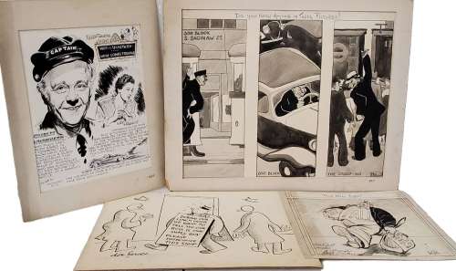 Vintage Comic Newspaper Cartoons Bert Whitman Muller Don Herald Charles Howard Collection Animation | Hess Fine Auctions