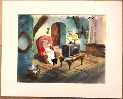 Voorn, Ben van - Originele Achtergrond + cel Bommel-tekenfilm - ’Als je begrijpt wat ik bedoel’ - Aquarel + Acryl - (1982) | Catawiki