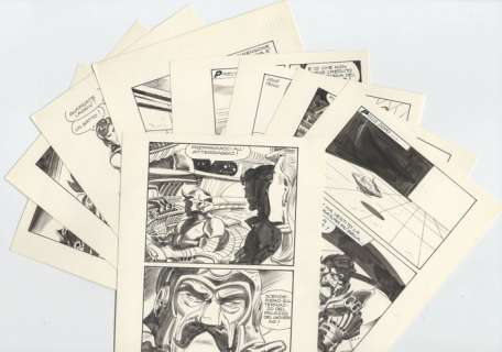 Fan #4 - Leone Frollo - 9x original pages (1979) | Catawiki