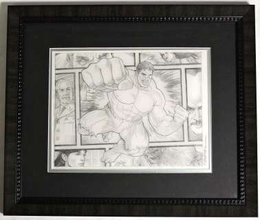 Hulk Beyond The Borders Framed Original Art by Randy Martinez