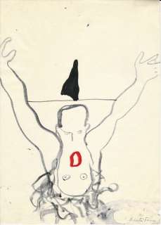 Due PiÃ¹ - Ferenc Pinter - original illustr. "L’Urlo" - Page séparée | Catawiki