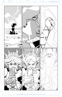 Wonder Woman #34 P.06 (Bruno Redondo) Monoprint | Black Diamond
