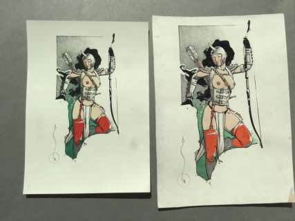 Michetz - Planche originale (p.34) - Portfolio Â« Fugu Éditions Â»  - (2017) | Catawiki