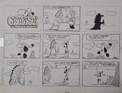 Original Art Catfish Rog Bollen – Gary Peterman 8-3-1980 | Venere Comic Art