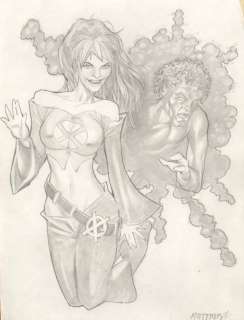 Mark Kuettner - Rogue And Nightcrawler Pencil Commission