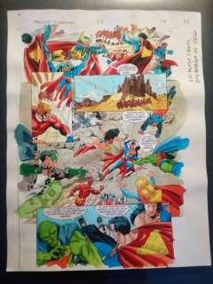 superman : man of tommorrow 13 - Original hand coloured / inked page with corection - Other - (1999) | Catawiki