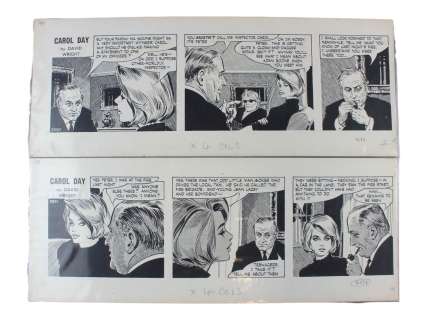 David Wright, Carol Day (6) Comic Daily Strips | Weiss Auctions