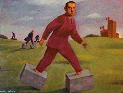 Ludovic Debeurme - MARCHE RUGUEUSE Huile sur papier toilé, signé en bas Ã 