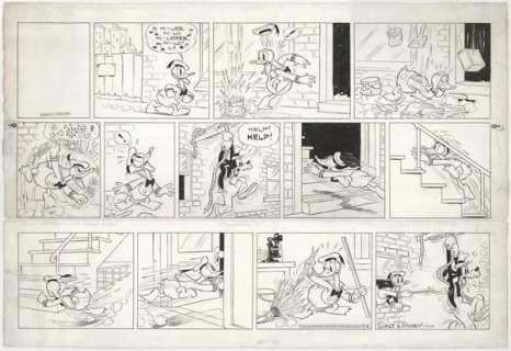 225: Taliaferro early Donald Duck S original comic art | Russ Cochran