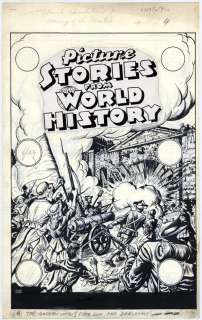 262: Simon Pic Stories WHist 4 cover original comic art | Russ Cochran