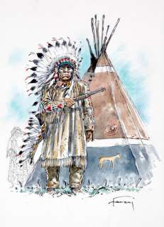 Hermann | Comanche, illustration en couleurs directes Ã  l’a… | Banque Dessinée