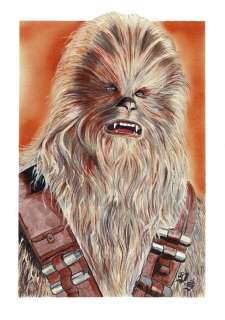 Chewbacca - Star Wars - Original Painting - Diego Septiembre - EO | Catawiki