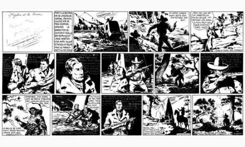 CHOTT. Â« Le Mystère de la Sierra Â«. 11 planches Ã  l‘encre de Chine noire