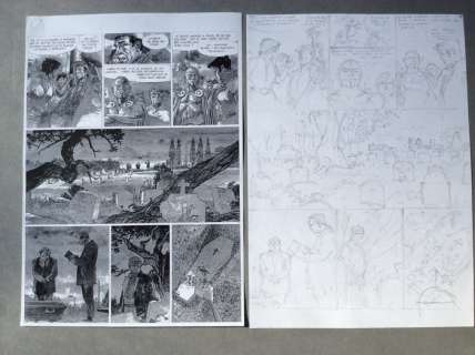 Hermann - Planche originale crayonnés (p.27) - Jeremiah T.24 - Le Dernier Diamant  - (2003) | Catawiki