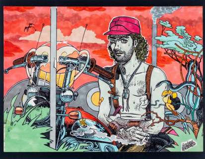 Pazienza Andrea - "Autoritratto in motocicletta", 1984 | Urania Casa d’Aste