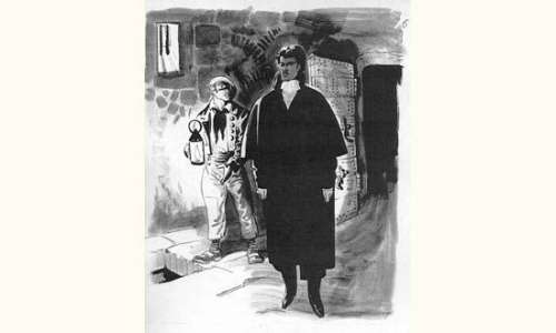 JIJÉ. â€œ Monte Cristo â€. Lavis pour une illustration de ce récit paru& | Tessier Sarrou