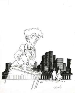 Fourquemin, Xavier - Couverture originale Ã  l’encre de Chine - Le train des Orphelins T.2 - Harvey - (2013) | Catawiki