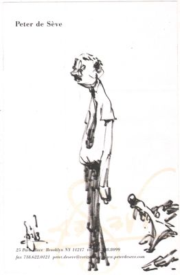 Peter de Sève | Peter de Sève Ink Sketch on Stationary! | ComicArtFans Classifieds