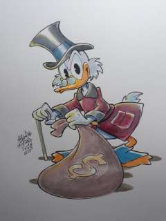 Scrooge Mc Duck-Zio Paperone-Disney - Scrooge and his loved Dollars. - Page volante - EO - (2018/2018) | Catawiki