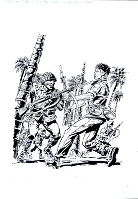 Roberto Diso | Original cover for Mister No n. 302 "Una stagione all’inferno". Cm. 30x42. Ink. Signed. Mint. Code 2199. | Segni e Disegni