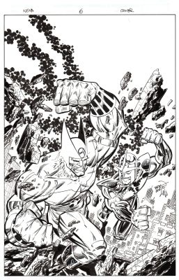Erik Larsen, Al Gordon | Nova #6 Cover with Nova And the Sphinx (1999) | ComicArtFans Classifieds