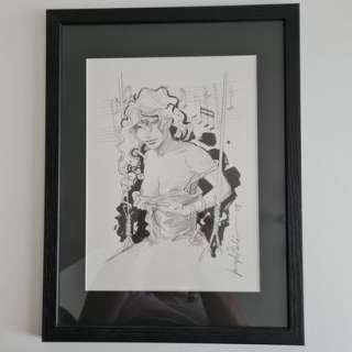 Joseph Behe. Chimères.... | Joseph BEHE. Chimères. Encre N&B. femme sexy sur balançoire.... | Aibo Art Auction