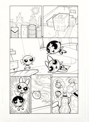 The Powerpuff Girls #49 pg 1 by Cook & Delcarlo | DiTullio Art Collective