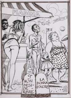 Manara | Illustration Ã  l’encre de Chine et au feutre repr… | Banque Dessinée