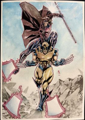 Marcos Art | X-Men 97 Gambit / Wolverine | ComicArtFans Classifieds