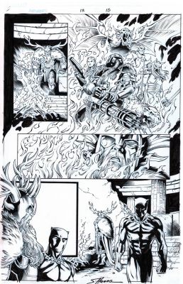 Ed McGuinness, Scott Hanna | Avengers #12 Page 15 Blueline | ComicArtFans Classifieds