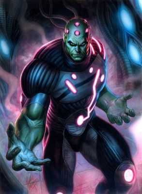 Nahuel Grego | Brainiac Original Art Â€“ Upper Deck Dc Platinum Nahuel Grego | ComicArtFans Classifieds