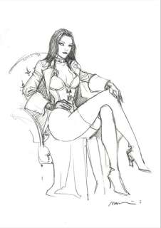 Marini, Enrico - Dessin original - Rapaces (Camilla) | Catawiki