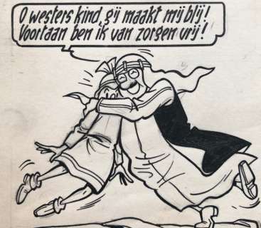 Suske en Wiske 50 - Originele pagina (p.38) Sjeik el Ro-Jenbiet - met luxe groot formaat hc  - (1963/2018) | Catawiki