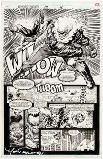 "GHOST RIDER" VOL. 3 #19 COMIC PAGE ORIGINAL ART BY MARK TEXEIRA. | Hake’s
