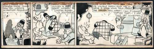 Marten Toonder & Studio Toonder - Originele strook - Bommel en Tom Poes -  De Atoomtrillingen  - Encre de Chine et crayon bleu - (1945) | Catawiki