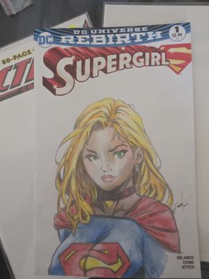 Hoodart01 | Supergirl Sketch Cover | Raremarq (Buy It Now)