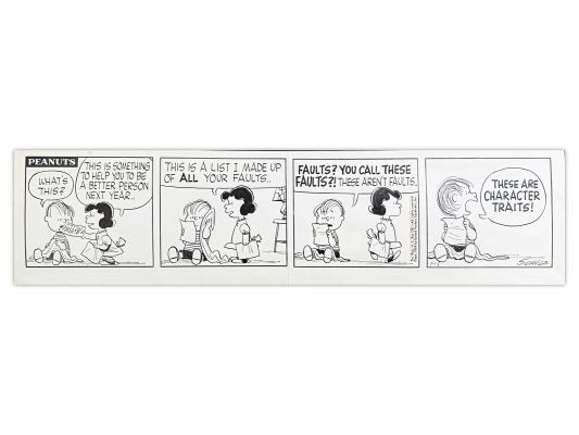 Lot 200 - 1959 Peanuts "Character Traits" Daily | Weiss Auctions