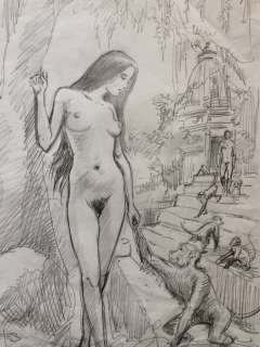 India Dreams T10 - Crayonné original pour aquarelle - (2016) | Catawiki