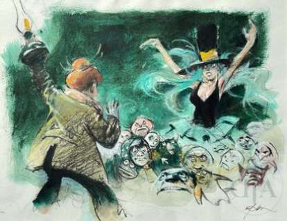 Follet/Dessin original illustrant Isabelle et Calendula,… | Dagoty