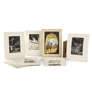 F. POIRIER & Maurice TOUSSAINT Illustrations originales Illustrations originales de l’ouvrage "La croisière du vengeur" accompagné d... | Tajan