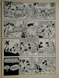 Suske en Wiske - Originele pagina  - Het eiland Amoras - (1967) | Catawiki