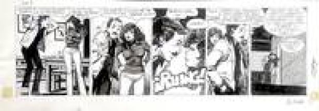 Horacio Altuna | Original strip for Loco Chavez n. 1345. Cm. 42x15. Ink. Signed. Code 2347. | Segni e Disegni