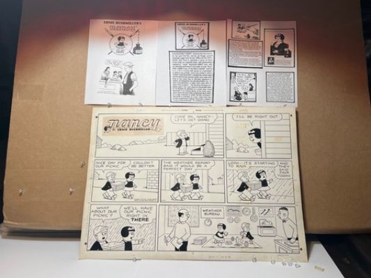Original Ernie Bushmiller Sunday Nancy: Weather Bureau Gag 6-20-1971 | eBay US (Buy It Now)