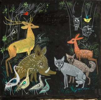 Jozef Wilkon (b. 1930, Bogucice) "Forest flight", 1963 | Desa Unicum