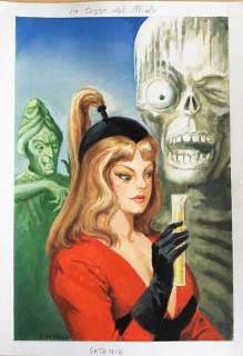 Satanik - Severino Baraldi - illustrazione originale - Page volante | Catawiki