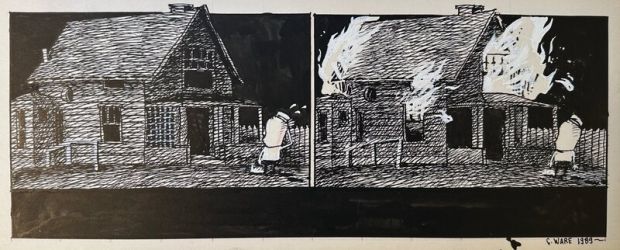 Chris Ware | Acme Novelty Library n°3 - Potato Guy - Fire | 2DGalleries