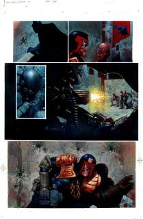 Carl Critchlow - Batman / judge dredd: the ultimate riddle #1 p 26 painted art (1995)