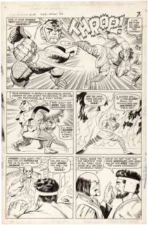 THOR #128 COMIC BOOK PAGE ORIGINAL ART BY JACK KIRBY & VINCE COLLETTA. | Hake’s
