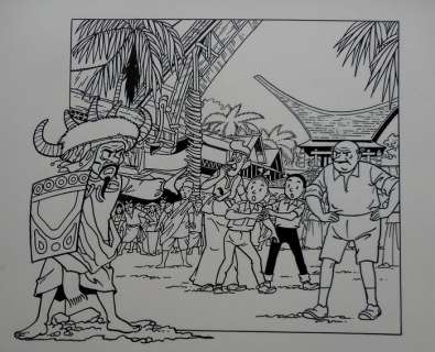 Suske en Wiske 242 -  Originele cover Tokapua Toraja - (1994) | Catawiki